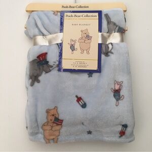 NEW Baby Blanket Lightweight Winnie the Pooh 4th of July | Pooh Bear Collection